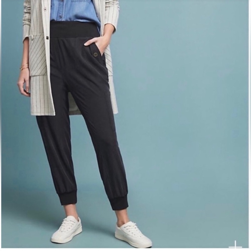 Maeve Anthropologie Black Cicerone Joggers